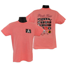 TSVB11C T-Shirt Virginia Beach Pirate Flags CORAL HEATHER