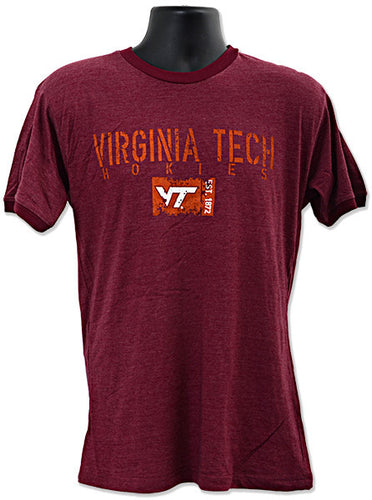 T-Shirt Virginia Tech Hydro Distressed Ringer