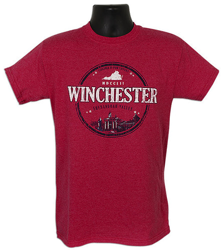 T-Shirt Winchester Circle RED HEATHER
