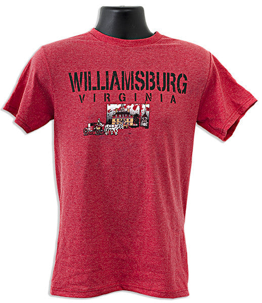 T-Shirt Williamsburg Stencil RED HEATHER
