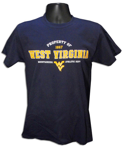 T-Shirt Property of West Virginia University NAVY