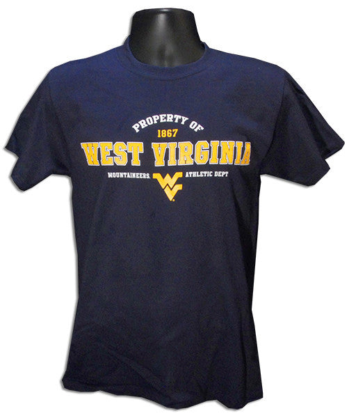 T-Shirt Property of West Virginia University NAVY