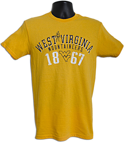T-Shirt - WVU Mountaineers 1867 GOLD