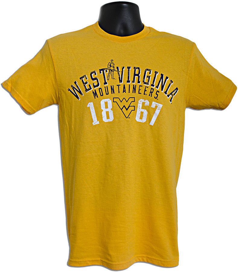 T-Shirt - WVU Mountaineers 1867 GOLD