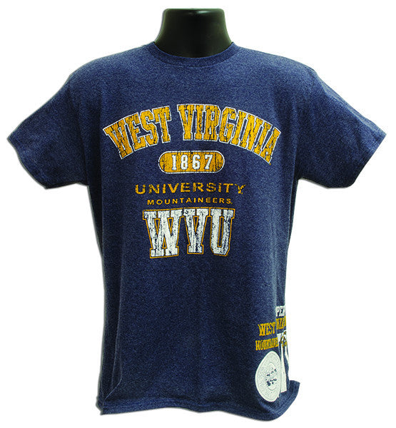 T-Shirt - West Virginia University Two - Hit Heather Blue