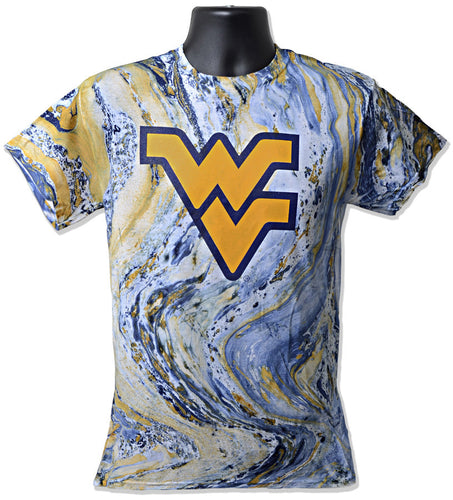 Marble Tie Dye / Navy Gld Wht with Flying WV