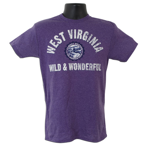 TSWV01P T-Shirt West Virginia Collegiate PURPLE HEATHER
