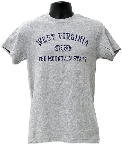 T-Shirt West VA Distressed SPORT GREY