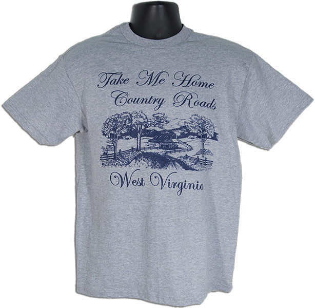T-Shirt West Virginia Country Roads SPORT GREY
