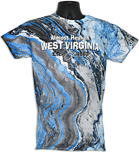 Marble T - West Virginia Blue/Grey (Blue Tiger)
