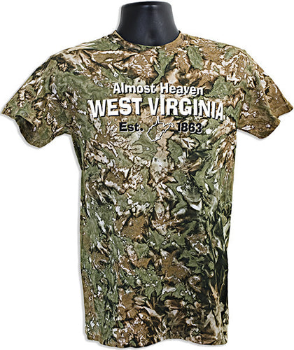 Tie Dye T - West Virginia Camo Green
