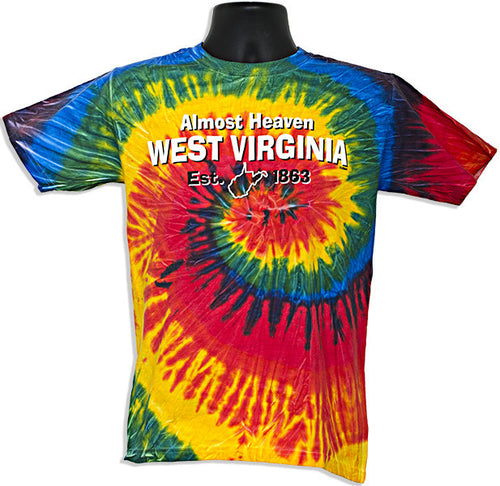 Tie Dye T - West Virginia Reactive Rainbow