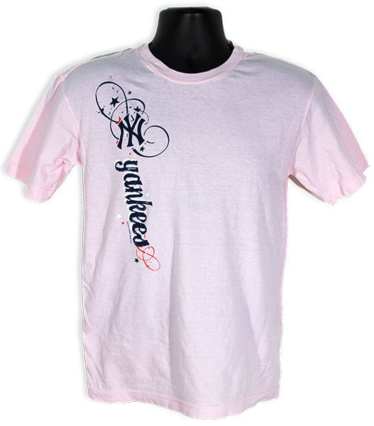 T-Shirt 100% Yankees Script Pink