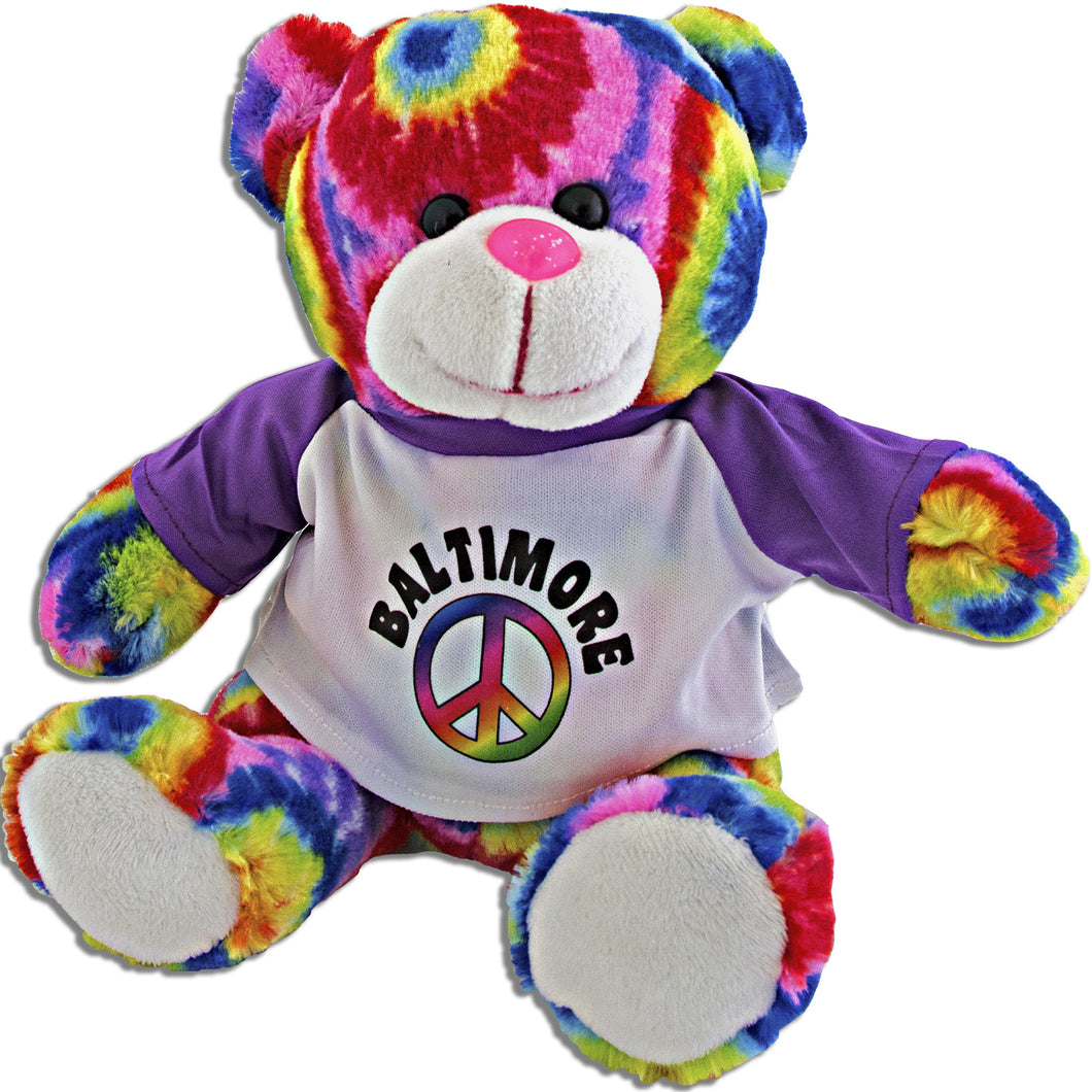 Plush Bear Peace Pal Baltimore Souvenir