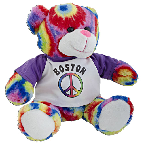 Plush Bear Peace Pal Boston Souvenir