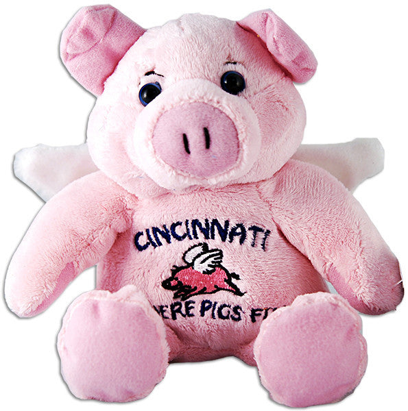 Plush Pig Beanie Cincinnati Flying Pig PINK Souvenir