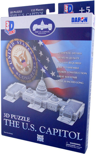 3D Puzzle US Capitol 132pc Souvenir