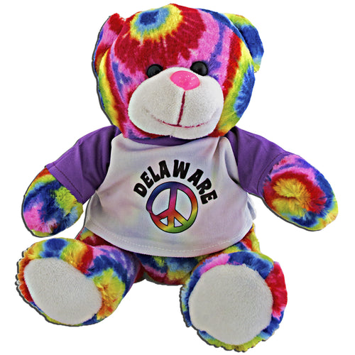Plush Bear Peace Pal Delaware Souvenir
