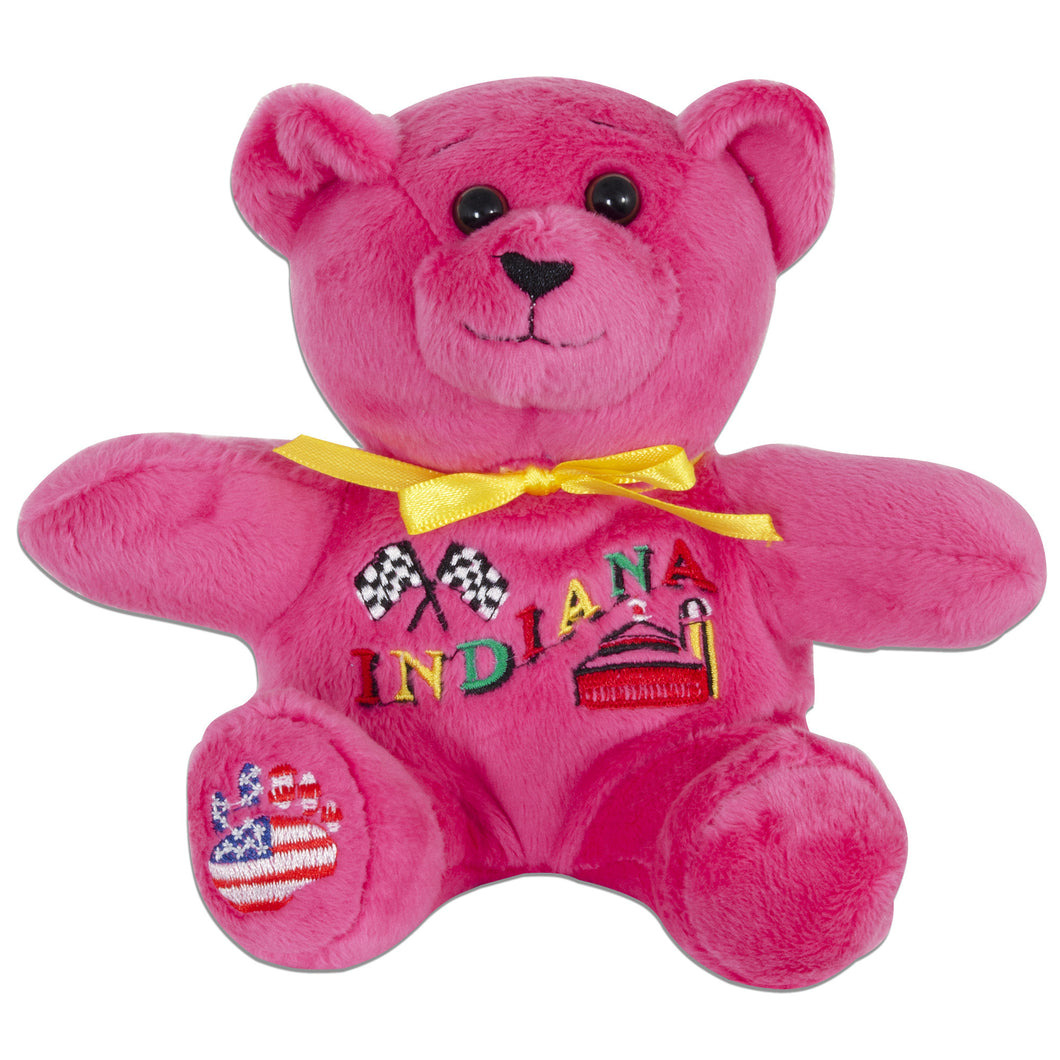 TYIN1 Plush Bear - Indiana Symbols PINK
