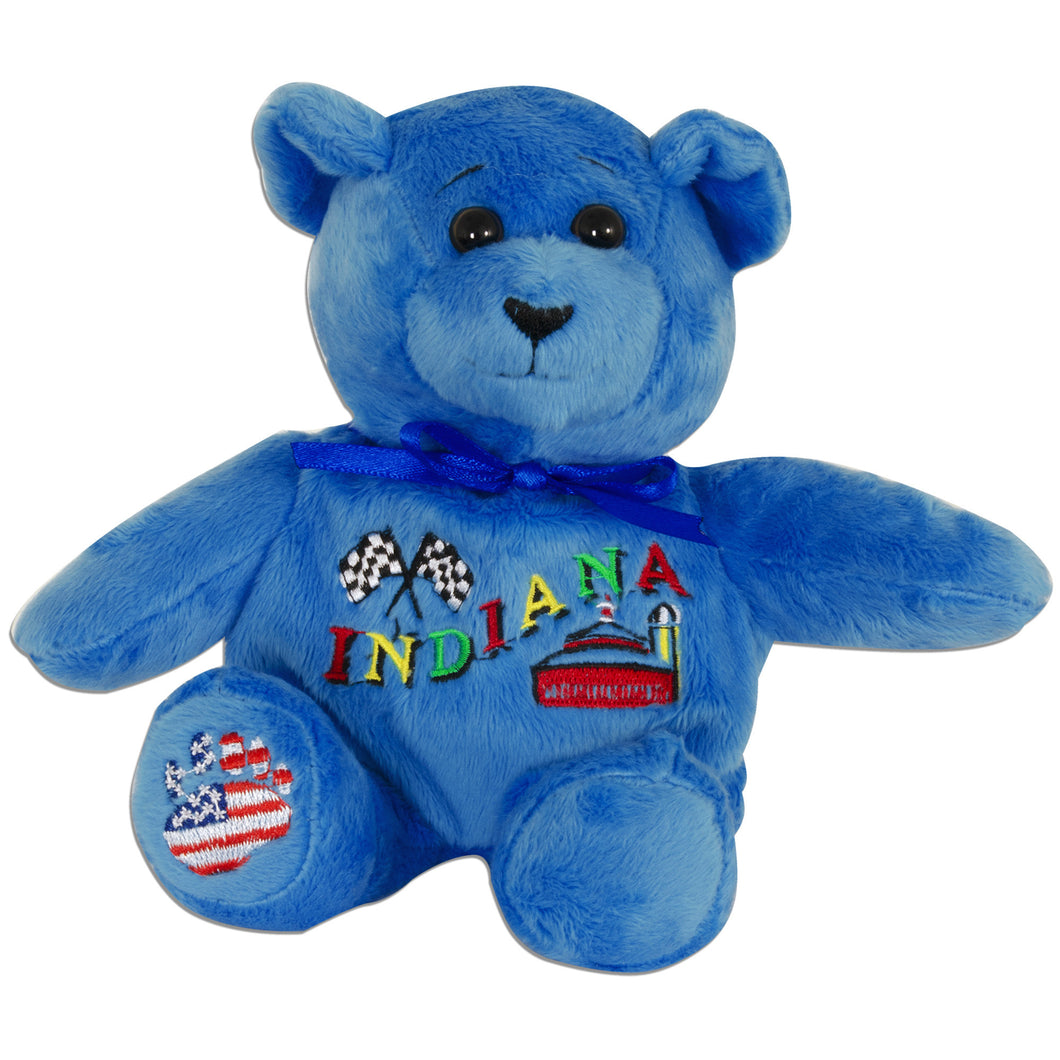 TYIN2 Plush Bear - Indiana Symbols BLUE