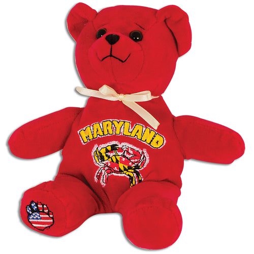 Plush Bear - Small Black with Camo Scarf - Maryland