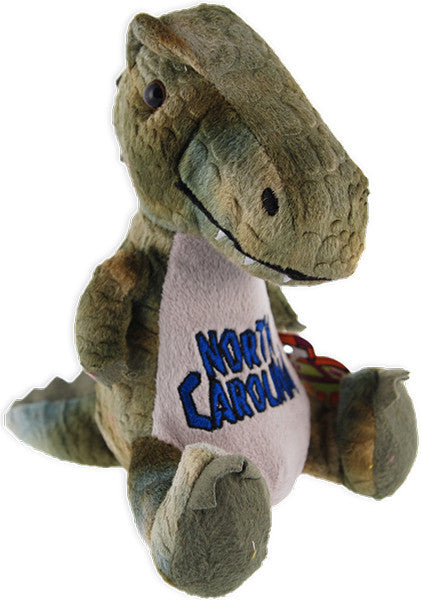 Plush T-Rex Beanie North Carolina Souvenir