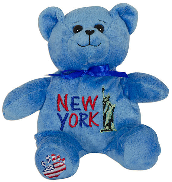 Plush Bear Beanie New York BLUE Souvenir