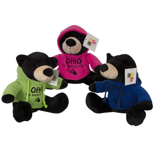 Plush Bear with Polar Fleece - Ohio