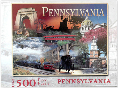 Puzzle 500 Pc Pennsylvania Montage Souvenir