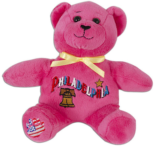 Plush Bear Beanie Philadelphia PINK Souvenir