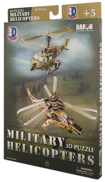 3D Puzzle Helicopter Gunships 66pcs Souvenir
