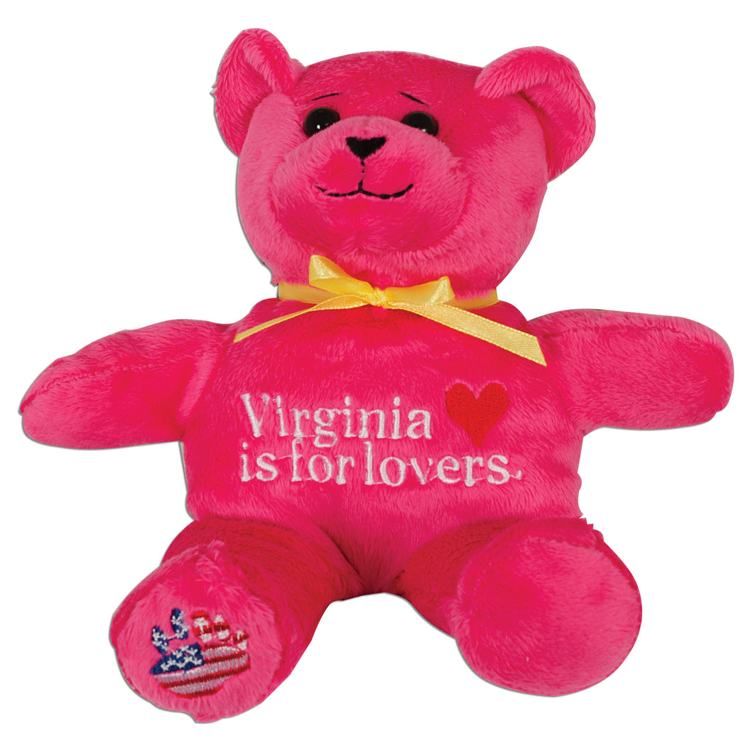 Plush Bear Virginia is for Lovers PINK Souvenir