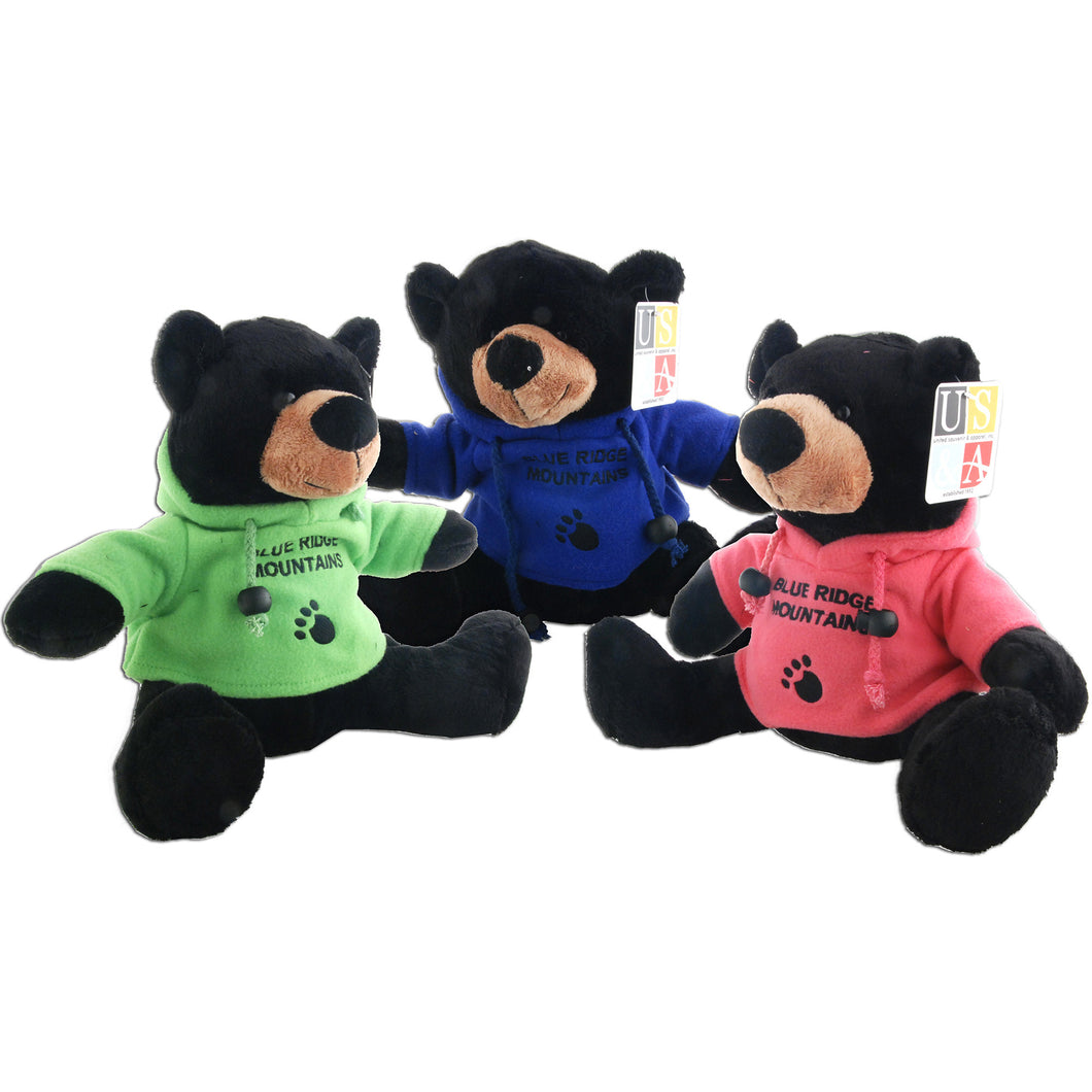Plush Bear with Polar Fleece Blue Ridge Mountains Souvenir