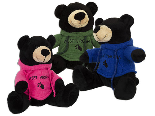 Plush Bear with Polar Fleece West Virginia Souvenir