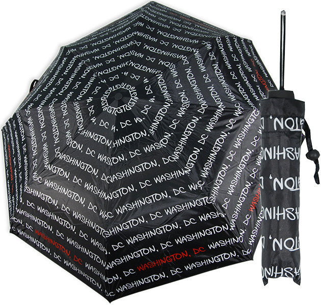 Umbrella Washington DC Black with White Souvenir