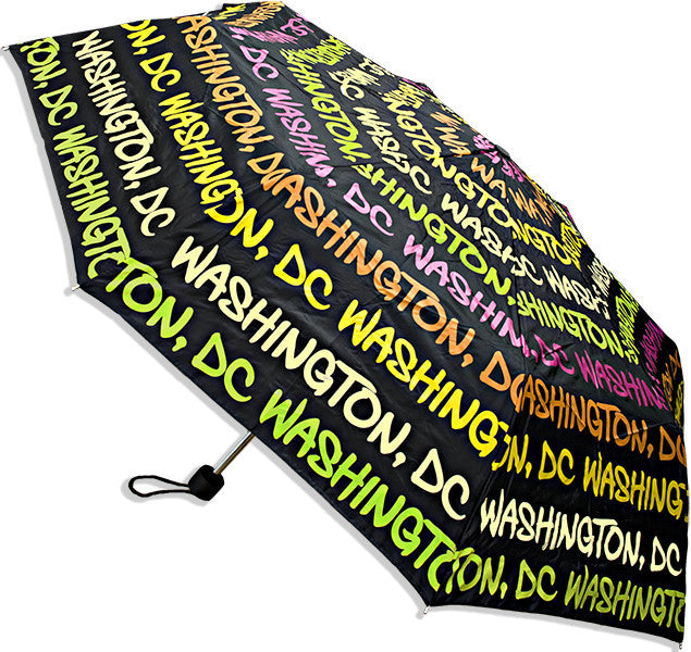 Umbrella Washington DC Black Rainbow Souvenir