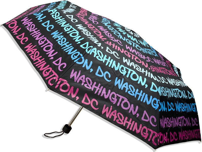 Umbrella Washington DC Black Blue Purple Souvenir