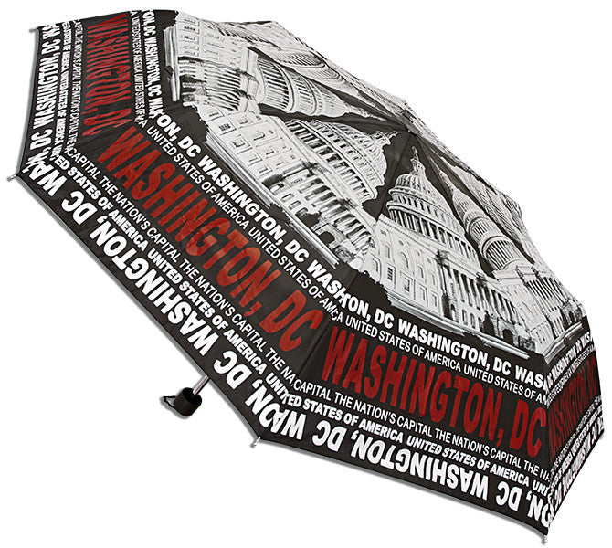 Umbrella Washington DC Skyline Red White Black Souvenir
