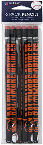 Pencils 6 Pack Baltimore Orioles