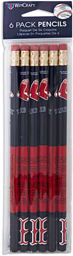Pencils 6 Pack Red Sox