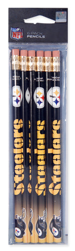 Pencils 6 Pack Pittsburgh Steelers