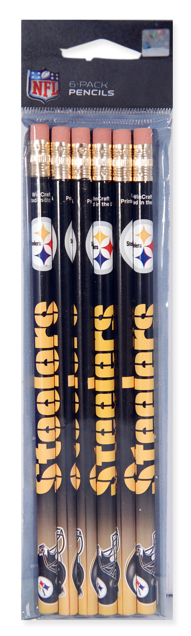 Pencils 6 Pack Pittsburgh Steelers