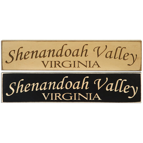 Wood Sign Carved Shenandoah Valley Virginia Souvenir
