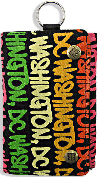 Wallet Washington DC Black Rainbow Souvenir