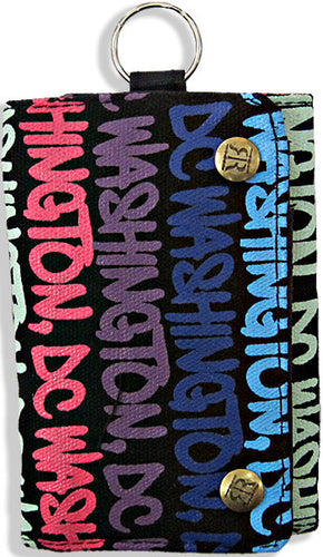 Wallet Washington DC Black Blue Purple Souvenir