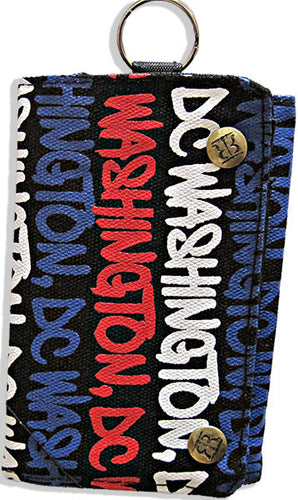 Wallet Washington DC Black Patriotic Souvenir