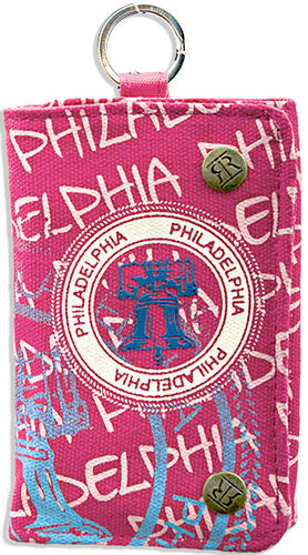 Wallet Philadelphia Stamp FUCHSIA Souvenir