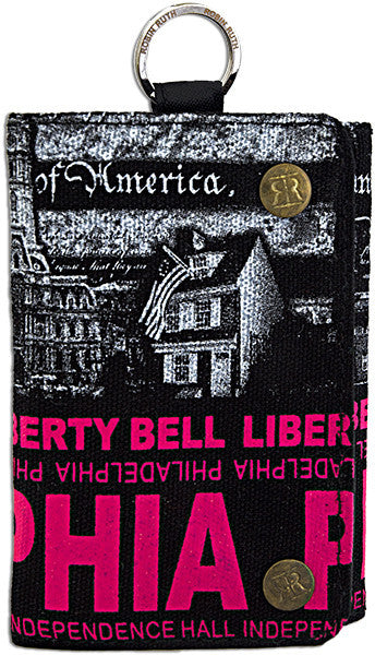 Wallet Philadelphia Syline Black White Pink Souvenir