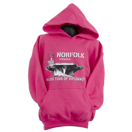 YSNV02H Youth Hooded Sweatshirt - Norfolk 90K Tons HELICONIA