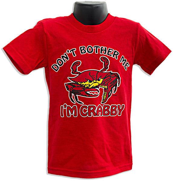 YTCR01R Youth T Don't Bother Me I'm Crabby RED
